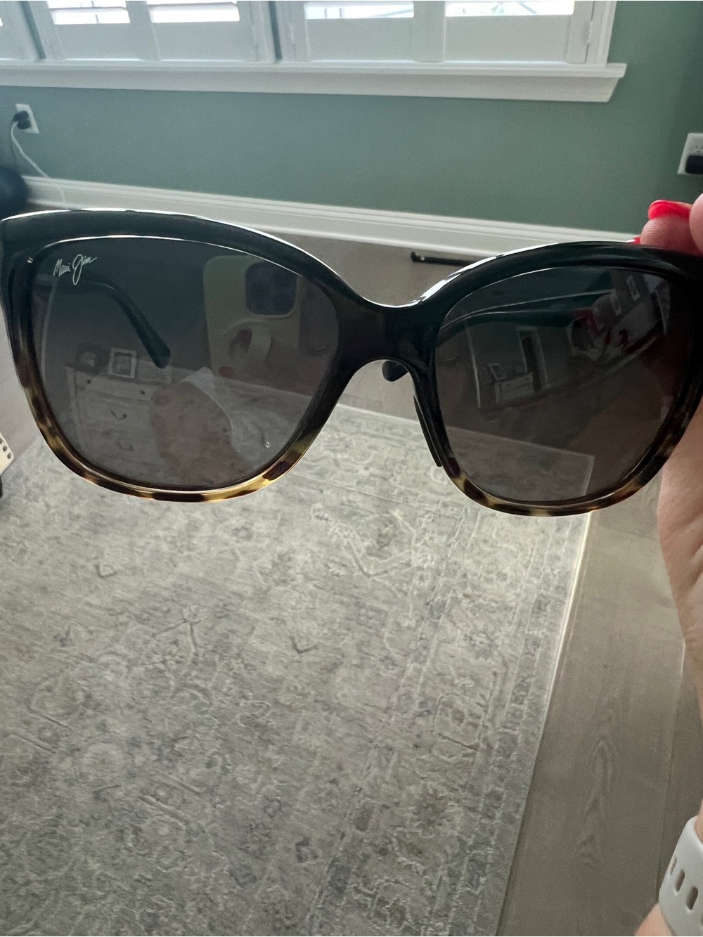 Maui Jim Tortoise Cat-Eye Sunglasses with Dark Lenses - Picture 3 of 4